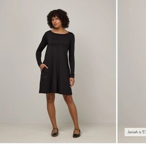 Wool& Rowena Swing Dress Black